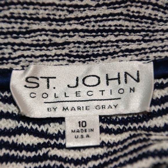 ST JOHN Textured Boucle Knit Zip-Front Jacket [C9] - Picture 4 of 8